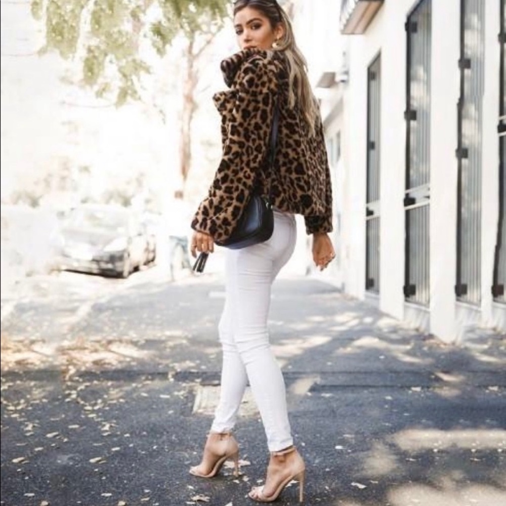 Boutique leopard faux fur jacket NWT